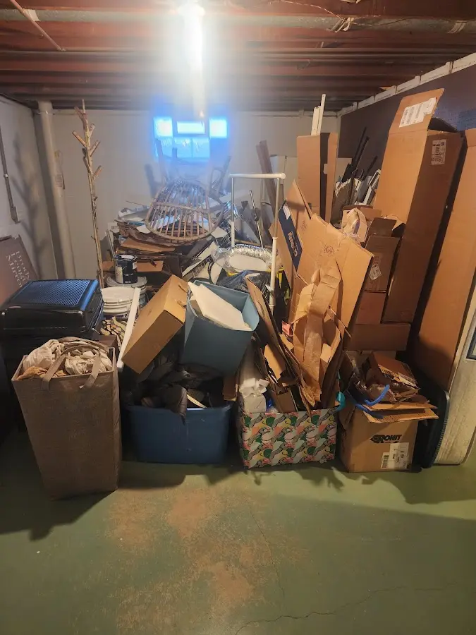 Roll-off dumpster container at job site for 4 Yard Dumpster Rental in Eidson Road